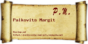 Palkovits Margit névjegykártya